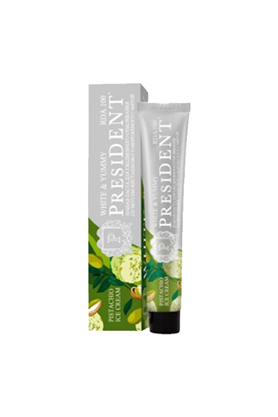 зубная паста PRESIDENT White & Yummy Фисташковое мороженое с мятой (100 RDA) 75г